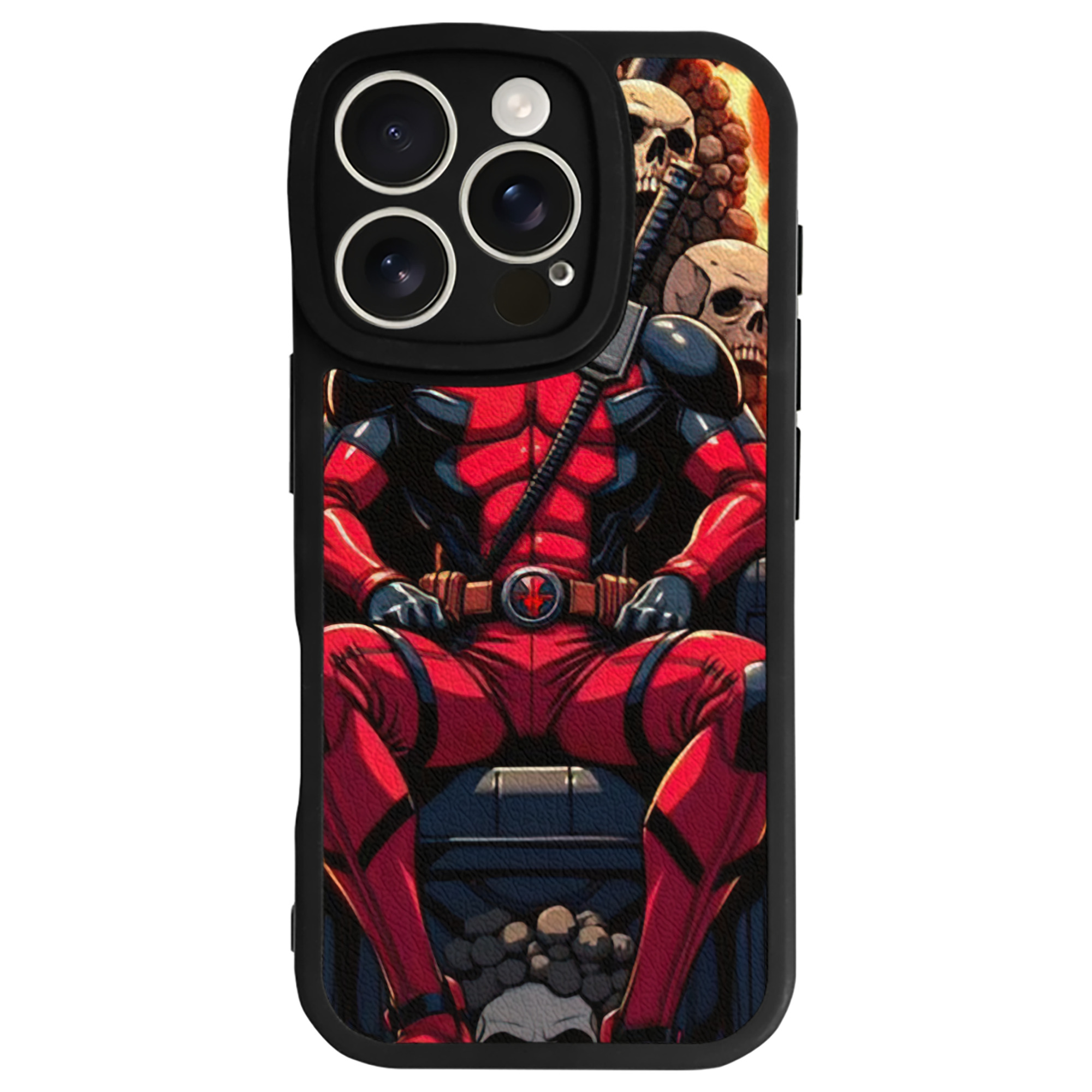 （画像用） Deadpool デッドプール 【iPhone 16シリーズ対応】シリコンスマホケース（レザー調） 材質：シリコン